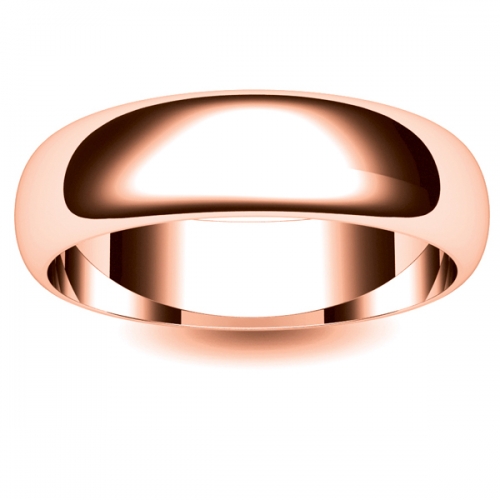 D Shaped Heavy - 6mm (DSH6-R) Rose Gold Wedding Ring